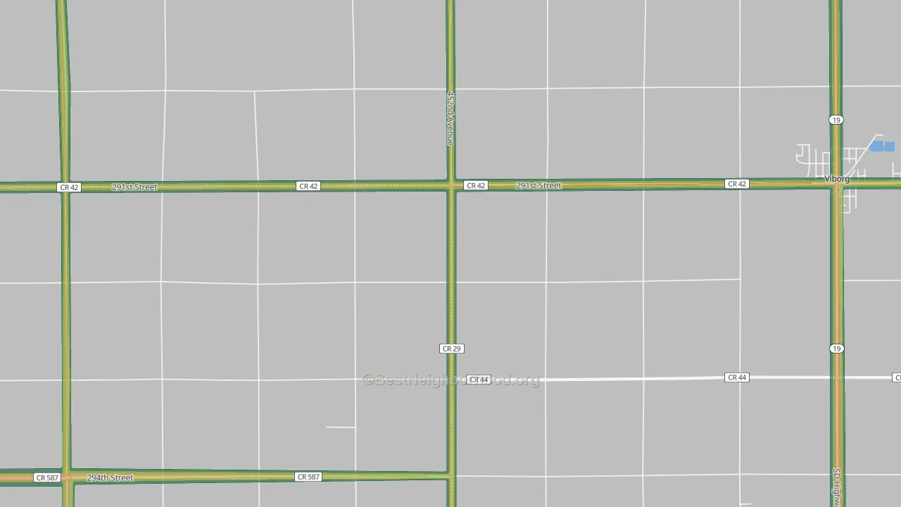 Midway, SD Map of Noise Levels in Midway