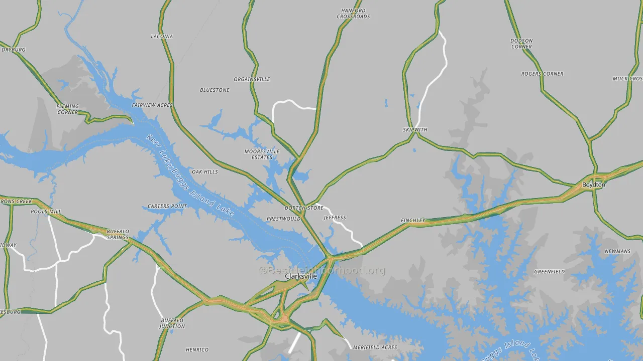 Midway, VA Map of Noise Levels in Midway