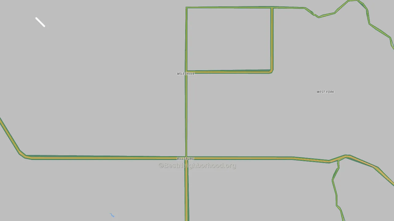Milesville, SD Map of Noise Levels in Milesville