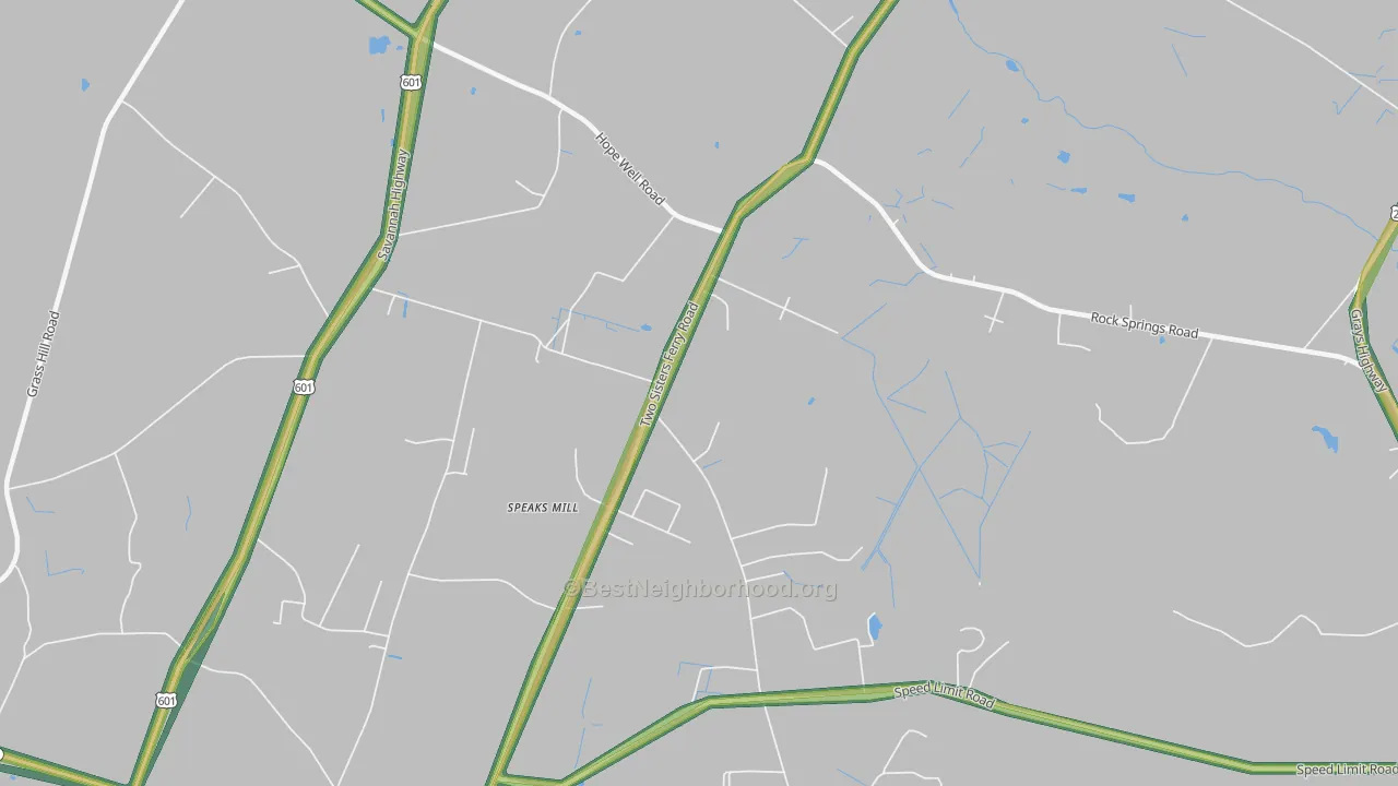 Miley, SC Map of Noise Levels in Miley