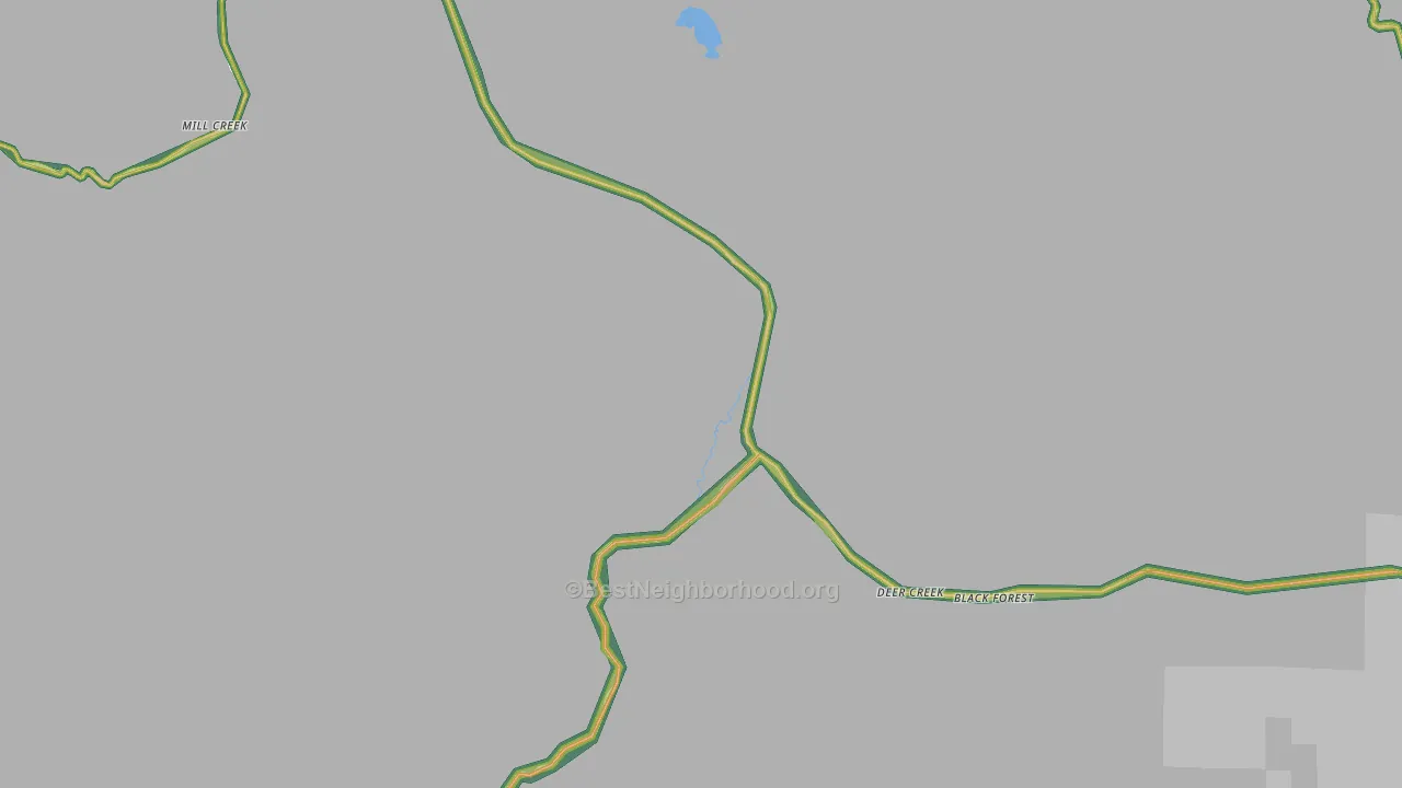 Mill Creek, CA Map of Noise Levels in Mill Creek