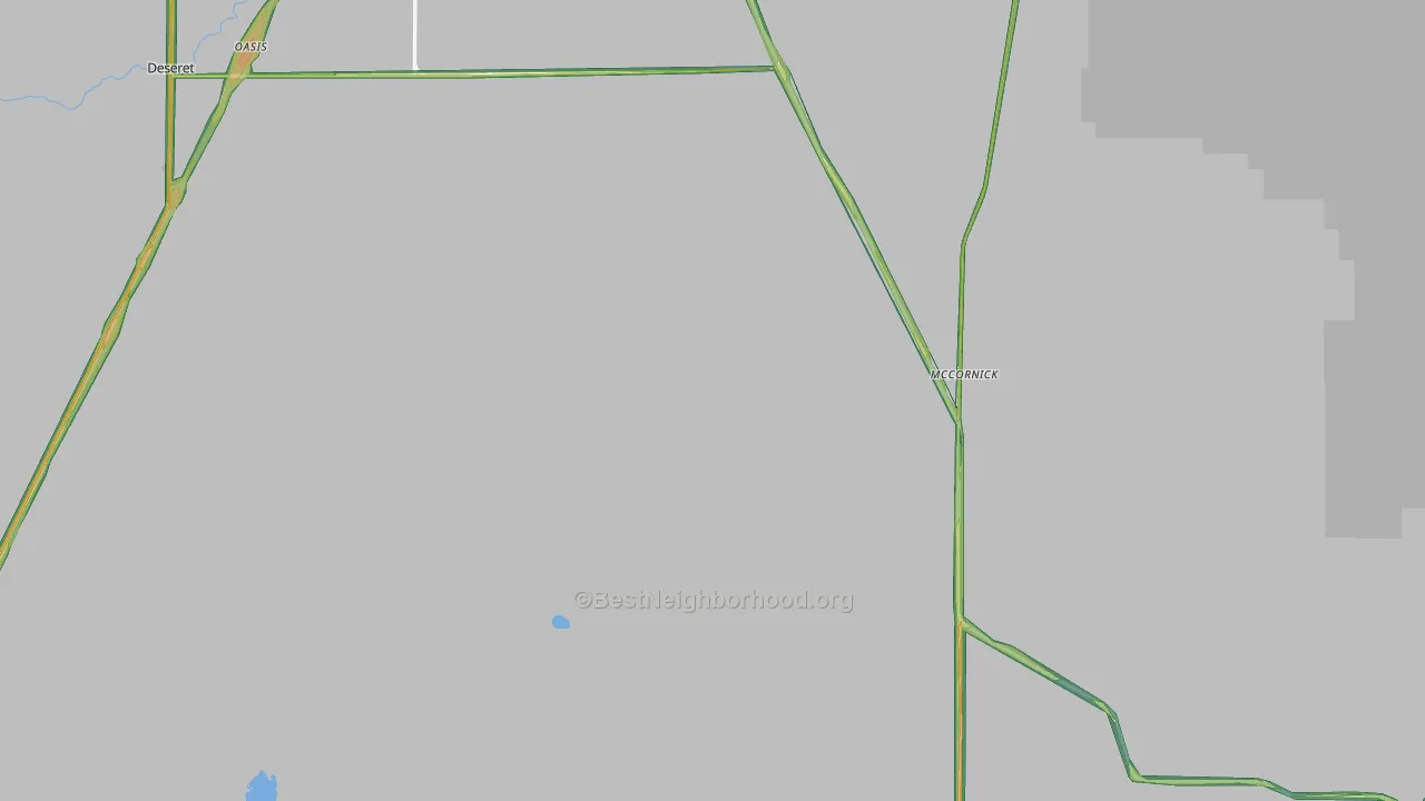 Millard County, UT Map of Noise Levels in Millard County