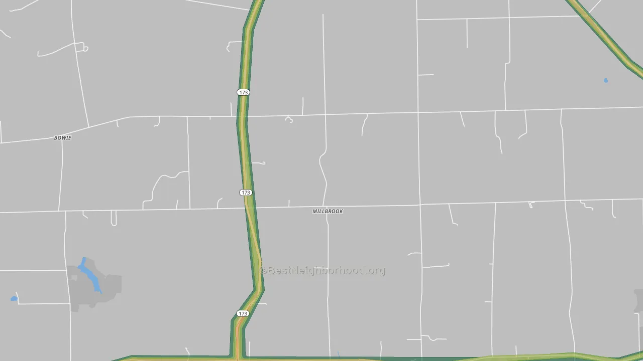 Millbrook, PA Map of Noise Levels in Millbrook