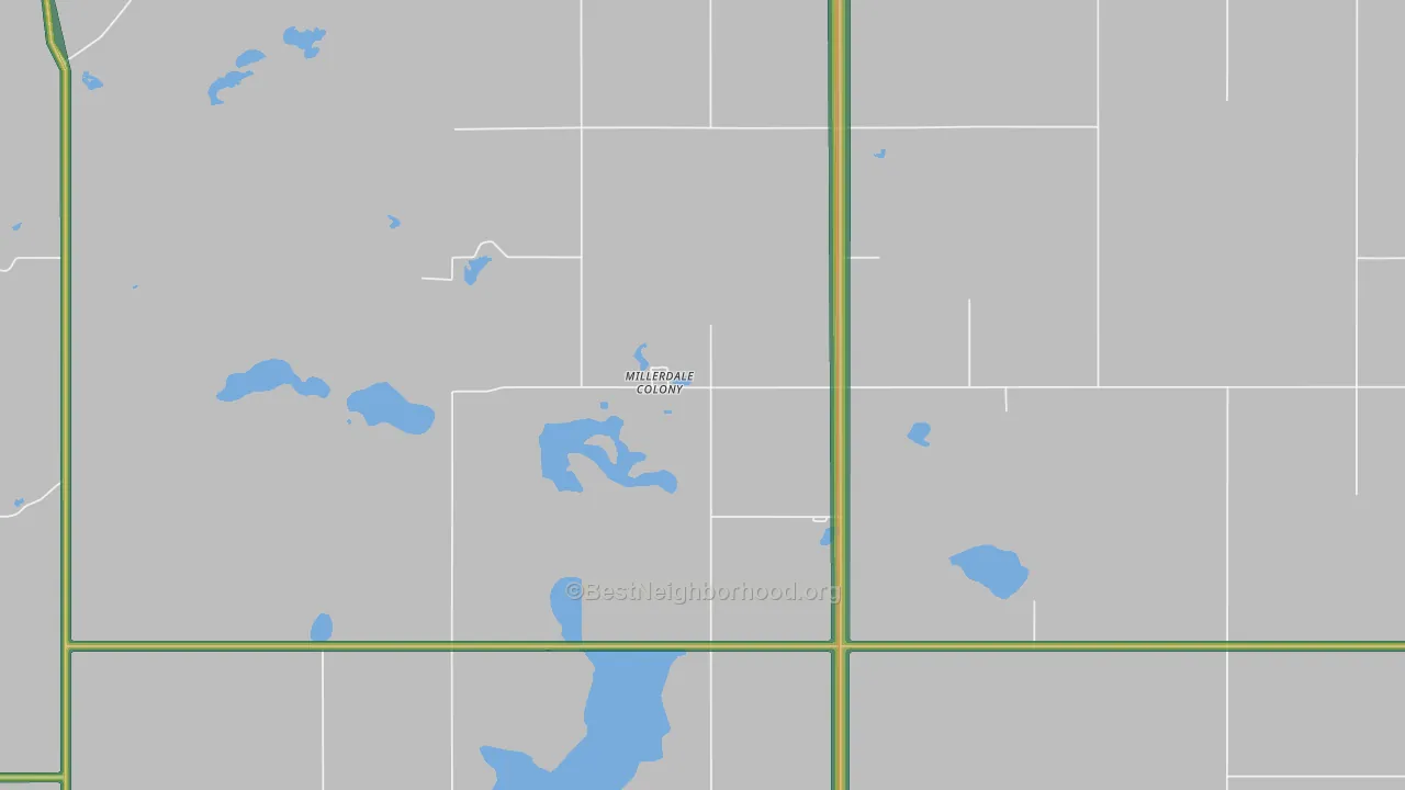 Miller Dale Colony, SD Map of Noise Levels in Miller Dale Colony