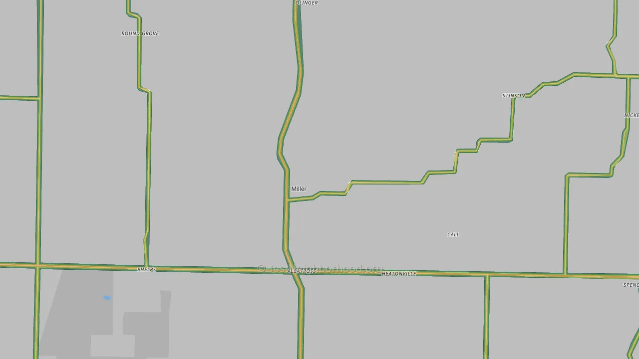Miller, MO Map of Noise Levels in Miller