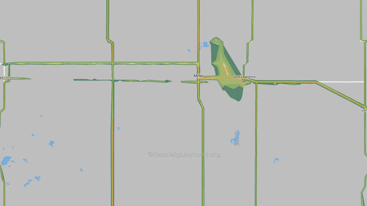 Miller, SD Map of Noise Levels in Miller