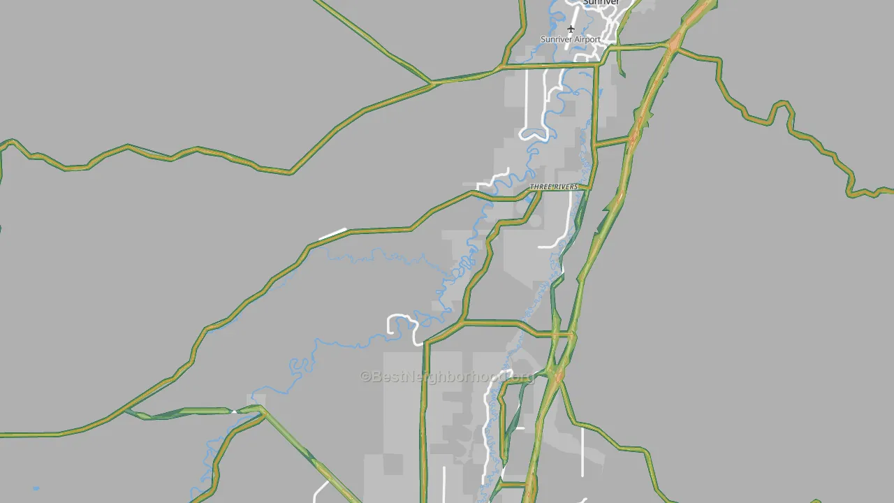 Millican, OR Map of Noise Levels in Millican