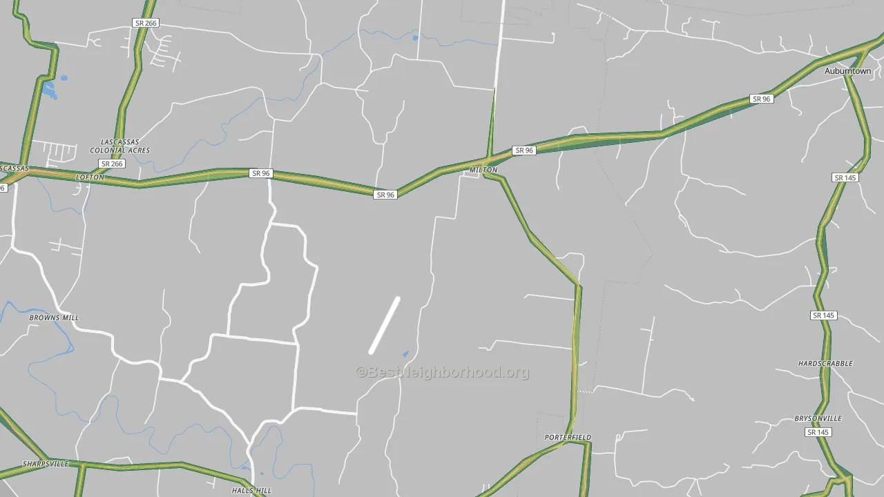 Milton, TN Map of Noise Levels in Milton
