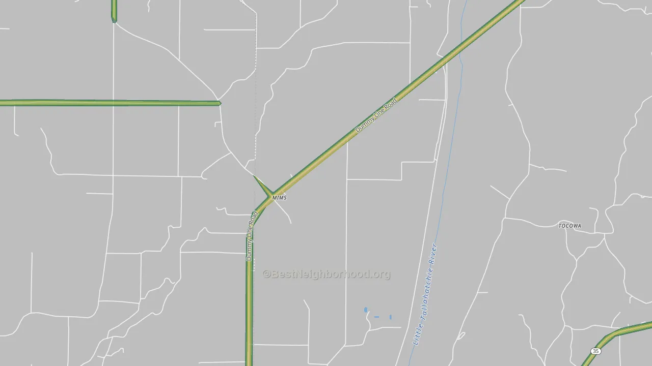 Mimms, MS Map of Noise Levels in Mimms