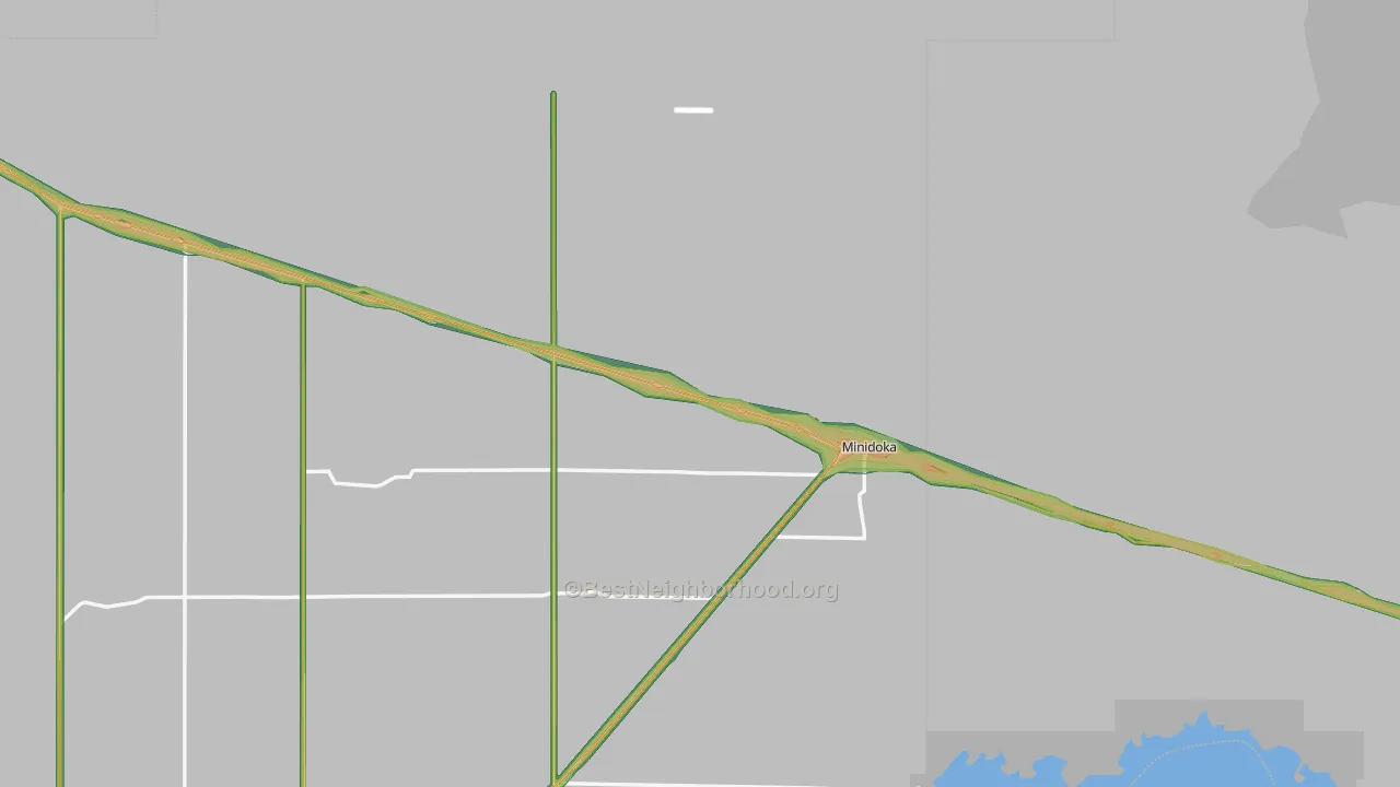 Minidoka, ID Map of Noise Levels in Minidoka