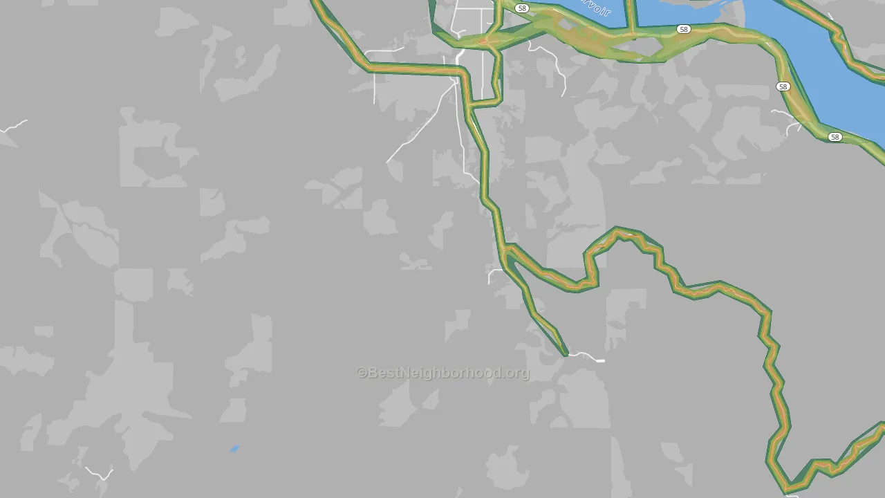 Minnow, OR Map of Noise Levels in Minnow