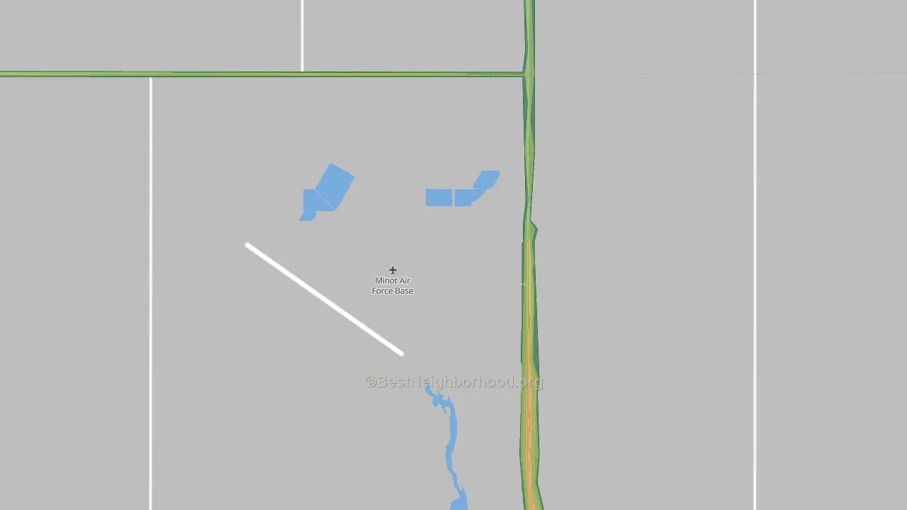 Minot Afb, ND Map of Noise Levels in Minot Afb