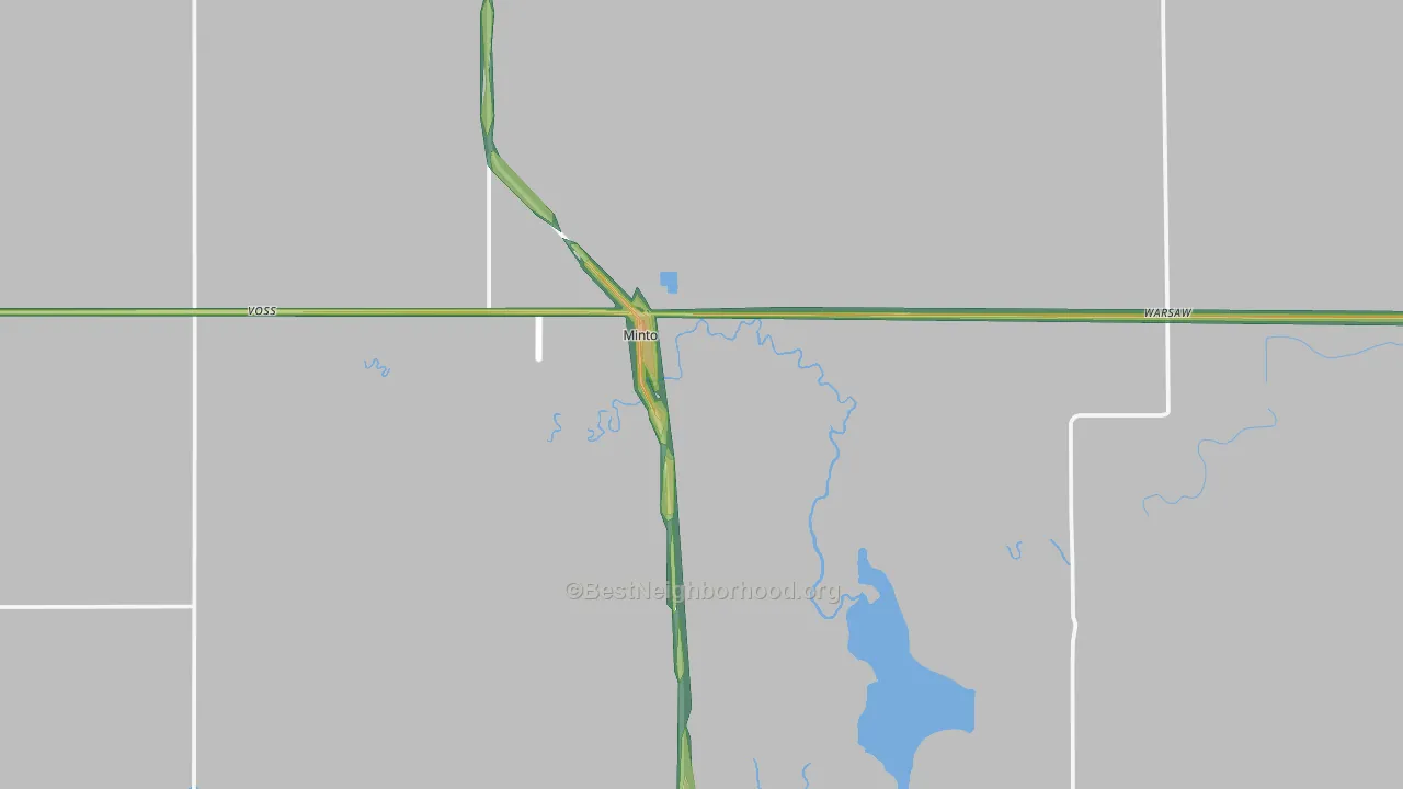 Minto, ND Map of Noise Levels in Minto