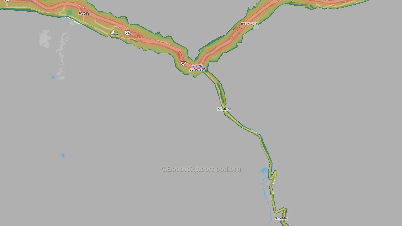 Minturn, CO Map of Noise Levels in Minturn