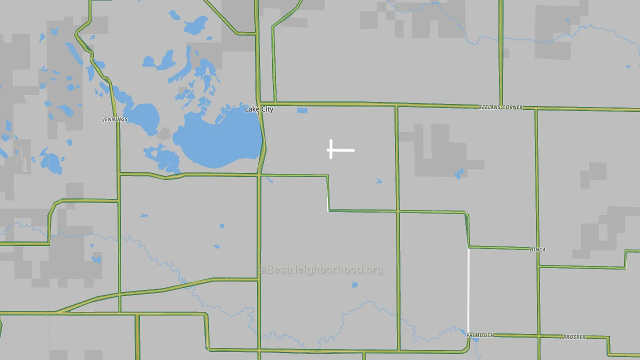 Missaukee County, MI Map of Noise Levels in Missaukee County