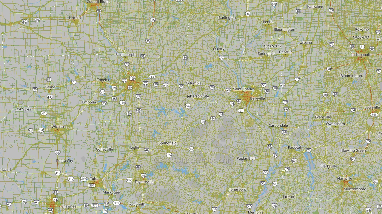 Missouri Map of Noise Levels in Missouri