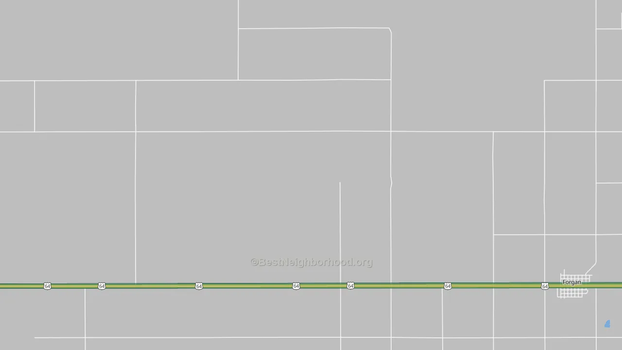 Mocane, OK Map of Noise Levels in Mocane