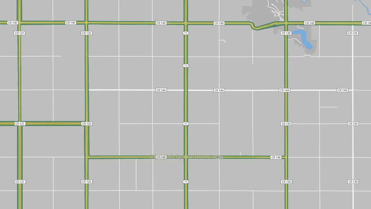 Moe, SD Map of Noise Levels in Moe