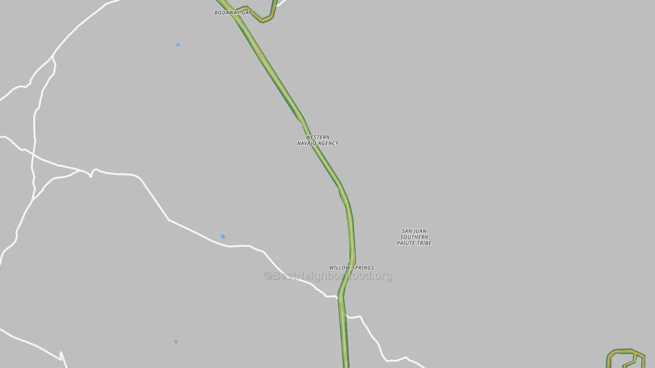 Moenave, AZ Map of Noise Levels in Moenave