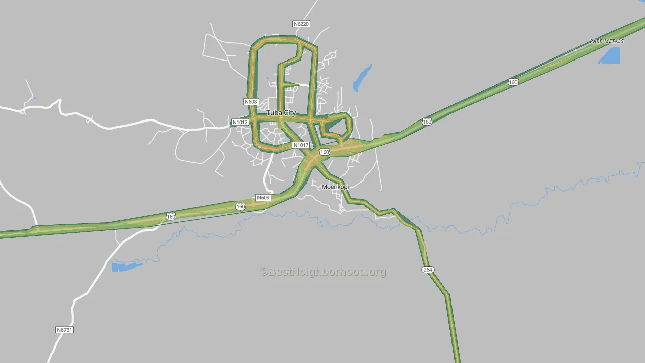 Moenkopi, AZ Map of Noise Levels in Moenkopi