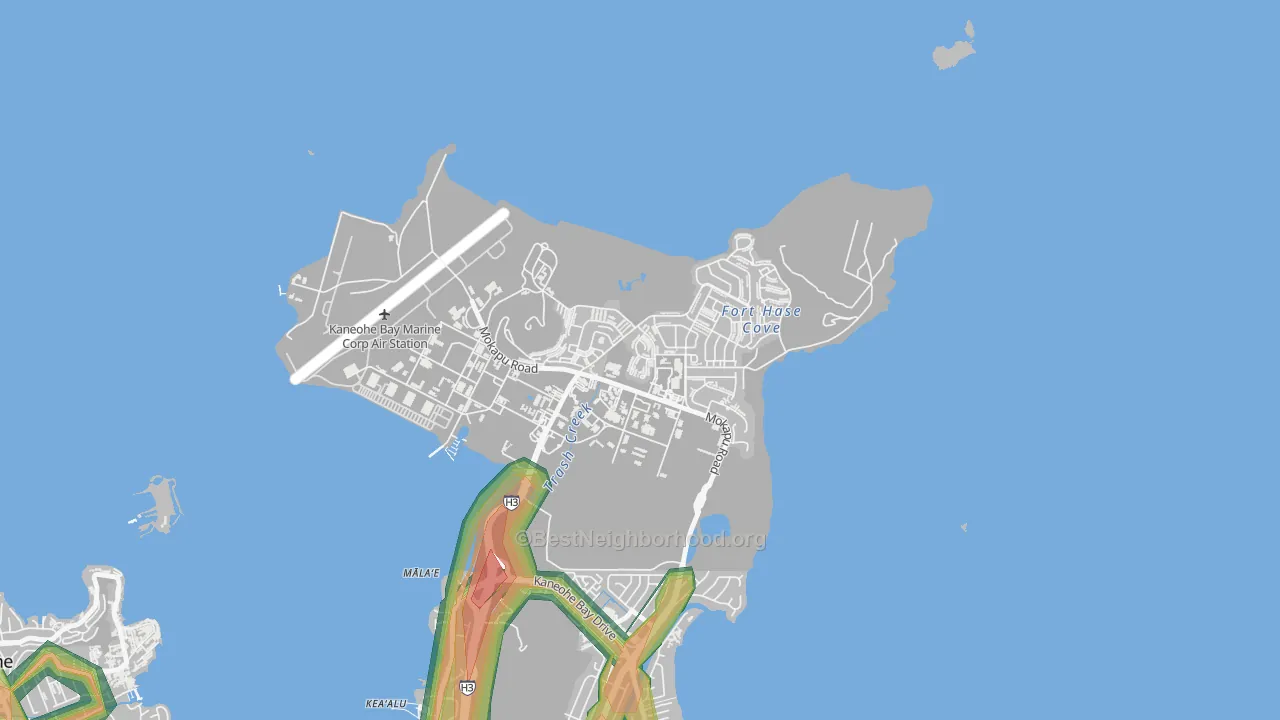 Mokapu, Kaneohe Station, HI Map of Noise Levels in Mokapu