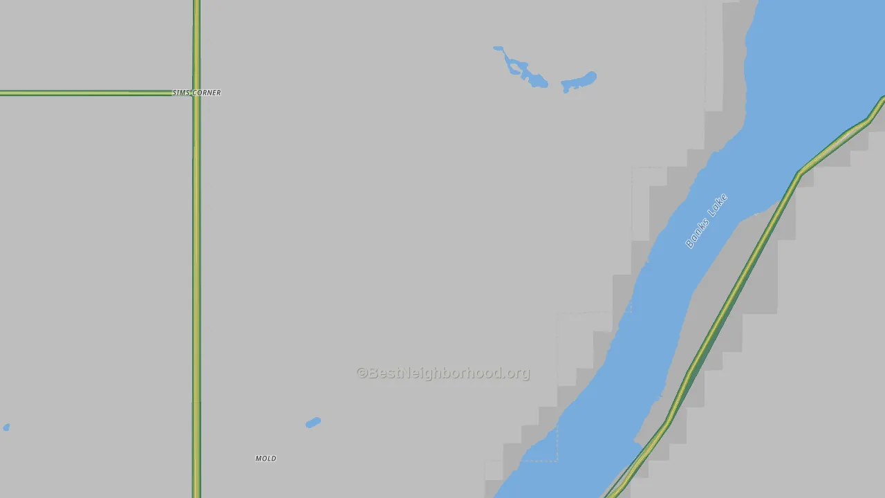 Mold, WA Map of Noise Levels in Mold