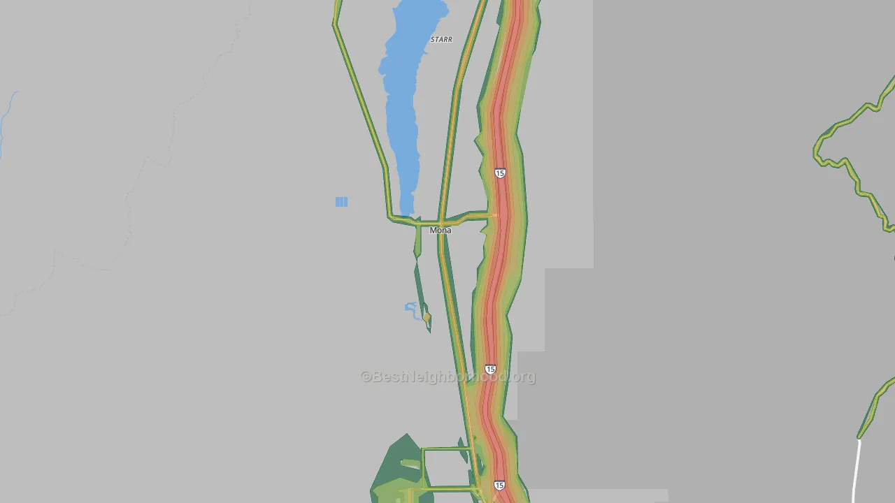 Mona, UT Map of Noise Levels in Mona