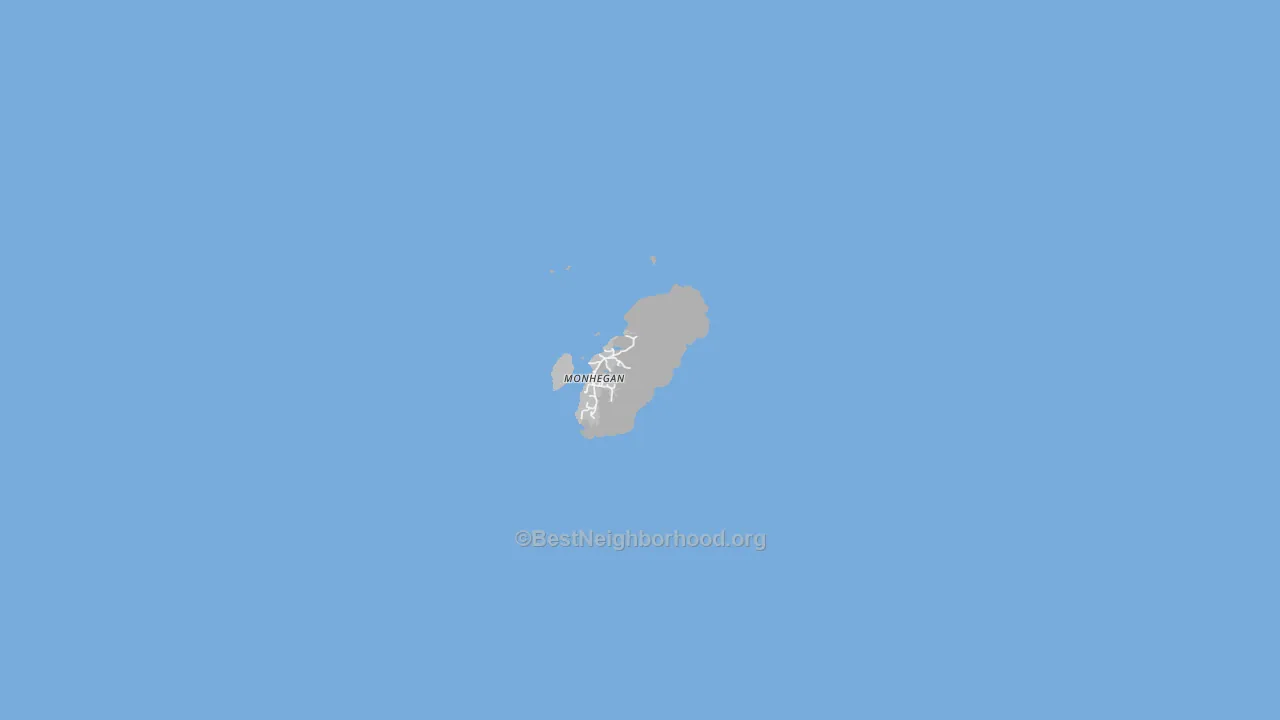 Monhegan, ME Map of Noise Levels in Monhegan