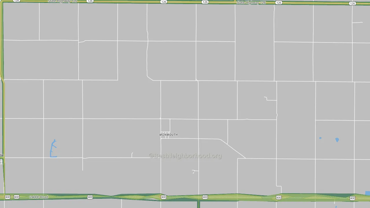 Monmouth, KS Map of Noise Levels in Monmouth