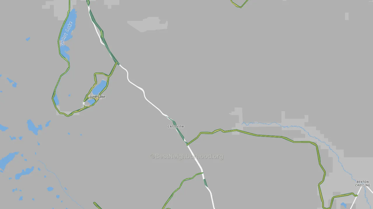 Mono County, CA Map of Noise Levels in Mono County