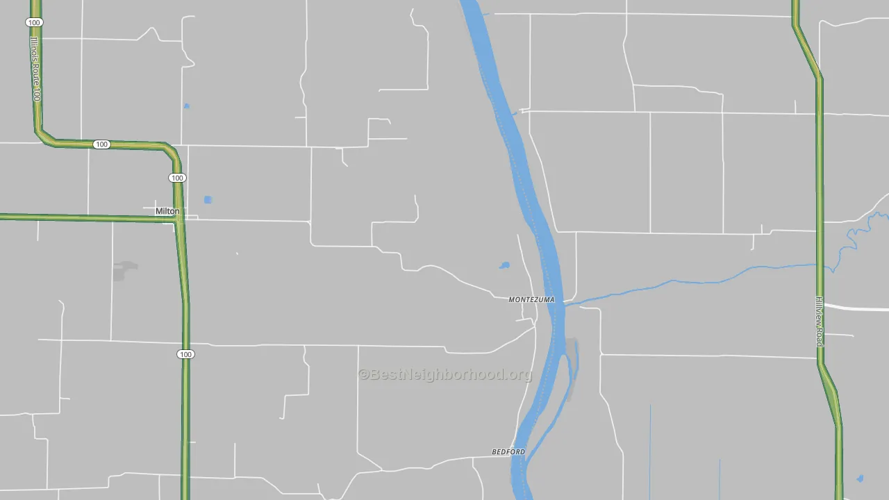 Montezuma, IL Map of Noise Levels in Montezuma