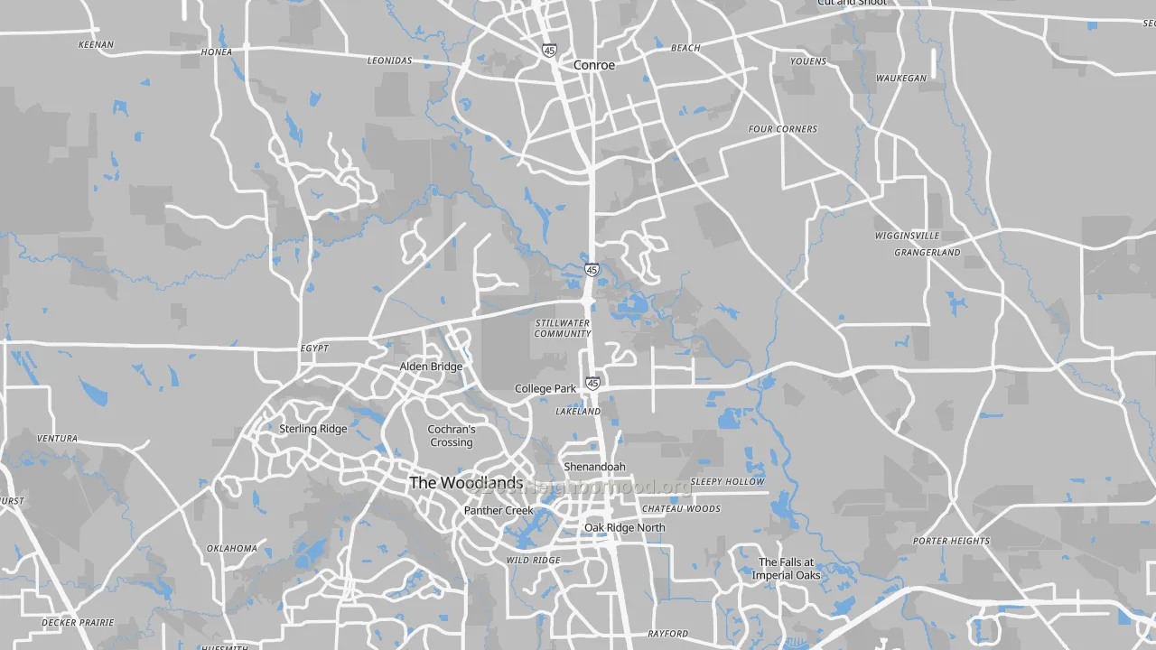 Montgomery County, TX Map of Noise Levels in Montgomery County