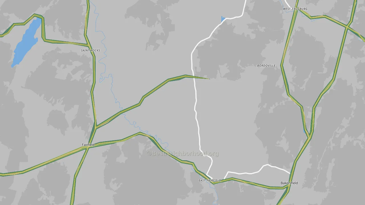 Montgomery, VT Map of Noise Levels in Montgomery