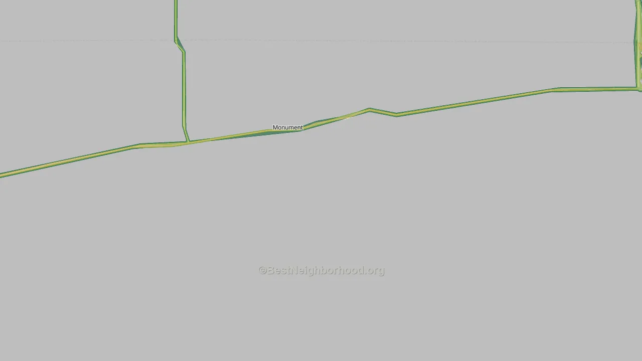 Monument, KS Map of Noise Levels in Monument