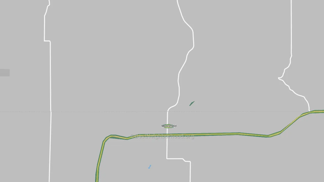 Moorefield, NE Map of Noise Levels in Moorefield