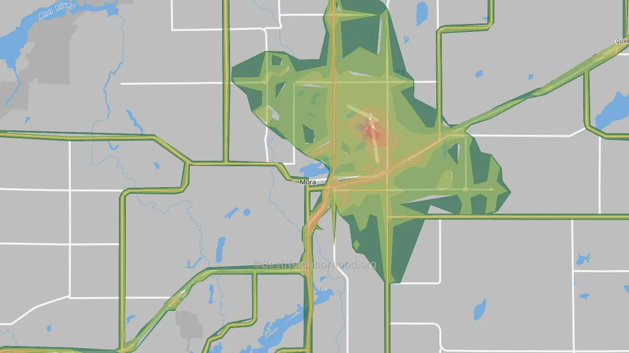 Mora, MN Map of Noise Levels in Mora