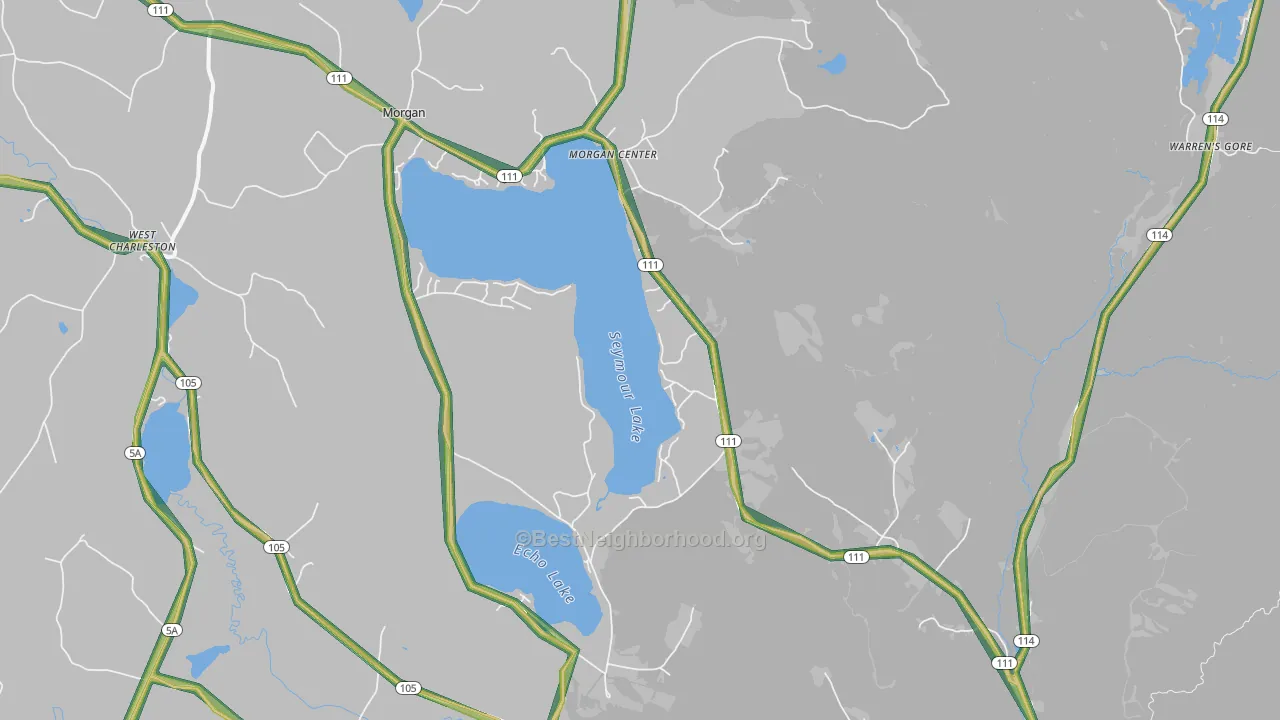 Morgan, VT Map of Noise Levels in Morgan