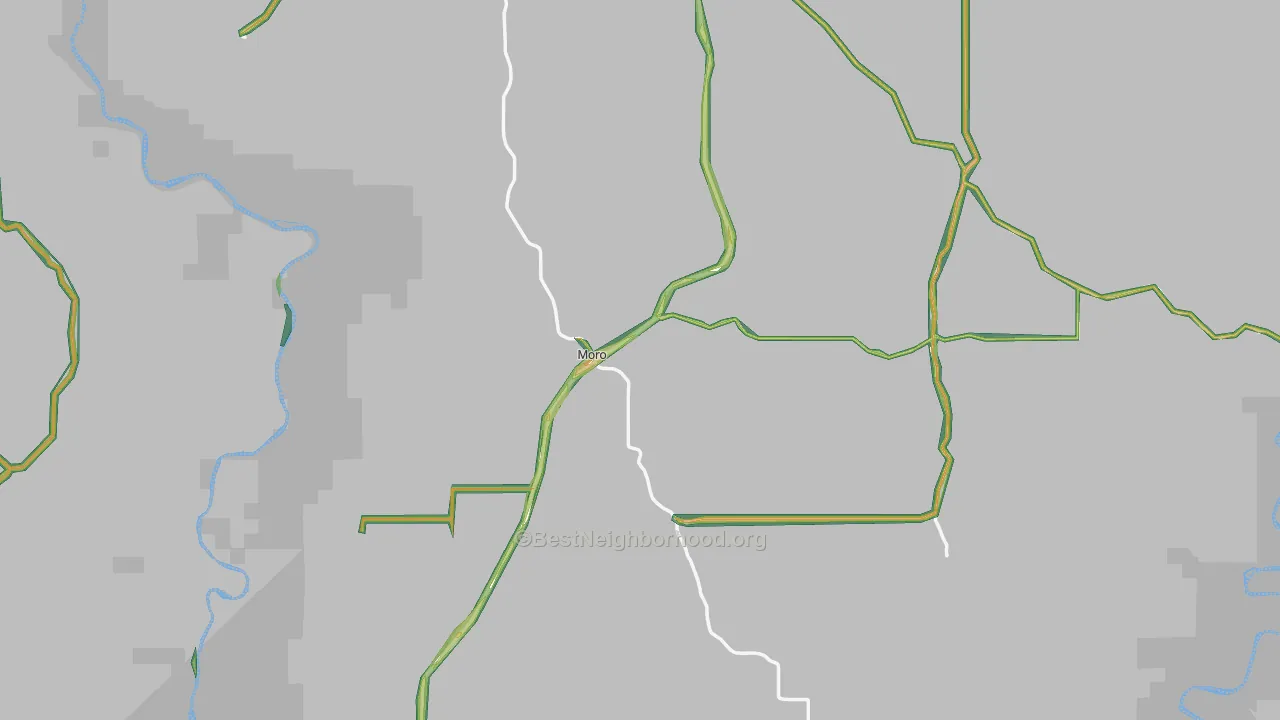Moro, OR Map of Noise Levels in Moro