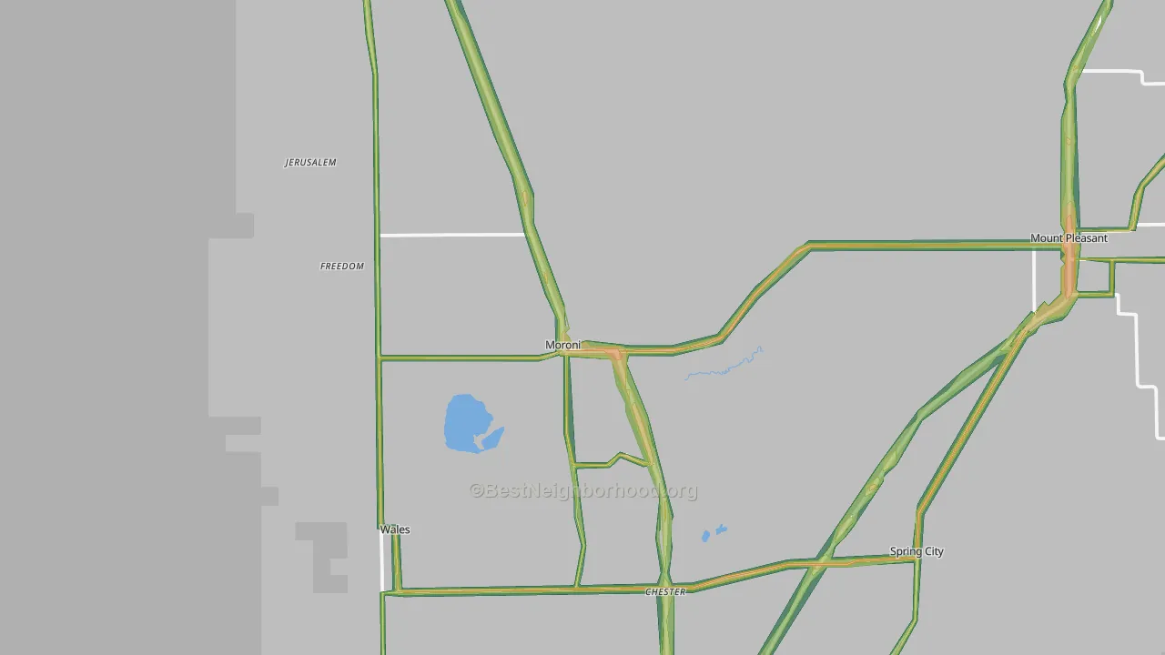 Moroni, UT Map of Noise Levels in Moroni