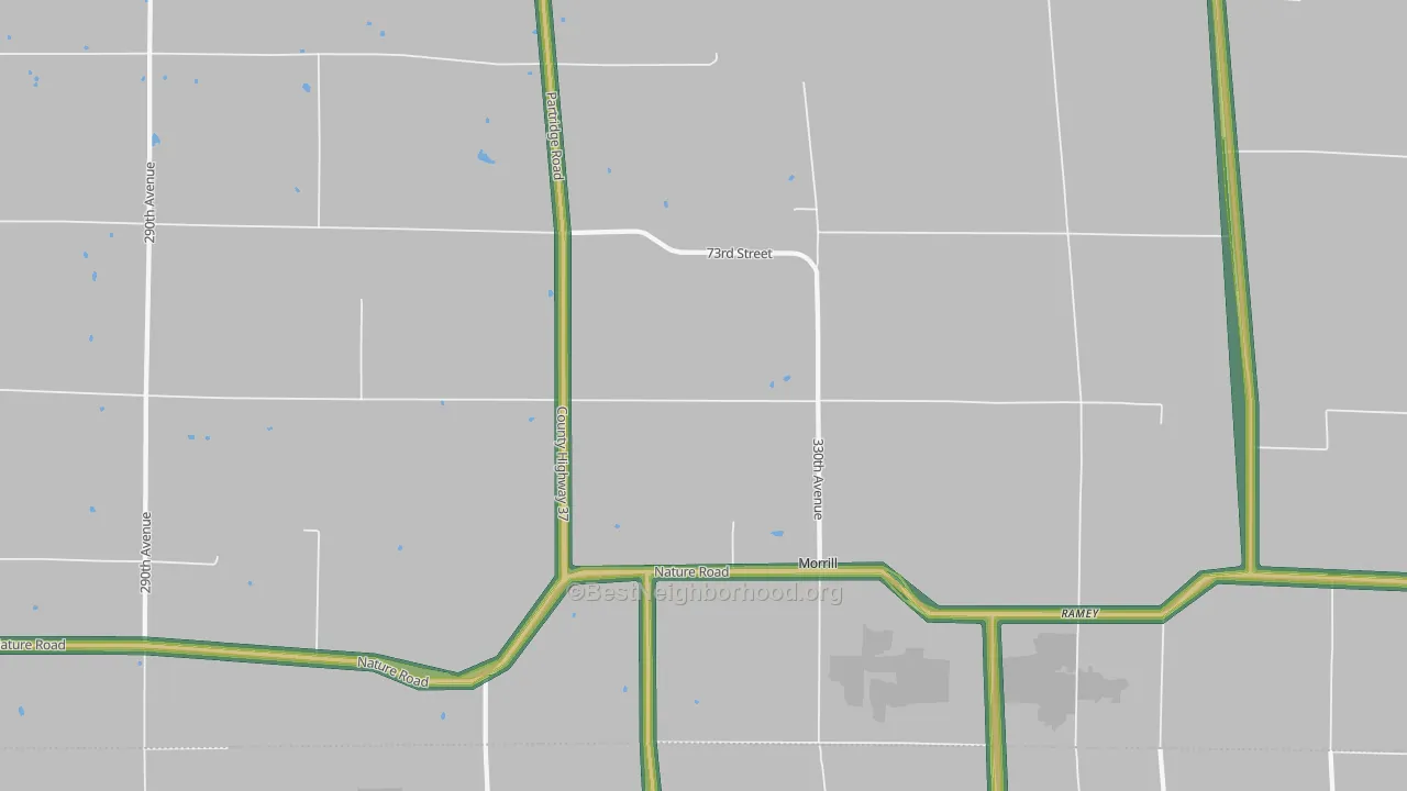 Morrill, MN Map of Noise Levels in Morrill