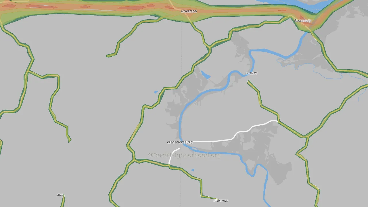 Morrison, MO Map of Noise Levels in Morrison