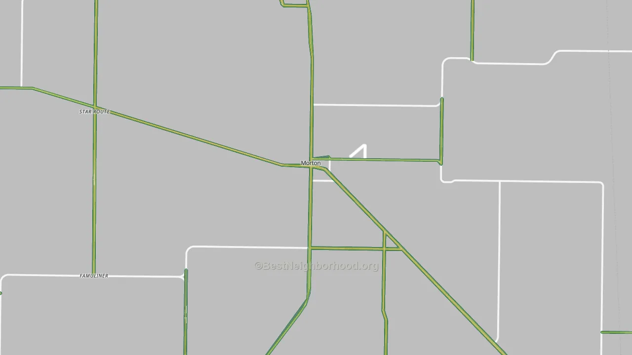 Morton, TX Map of Noise Levels in Morton