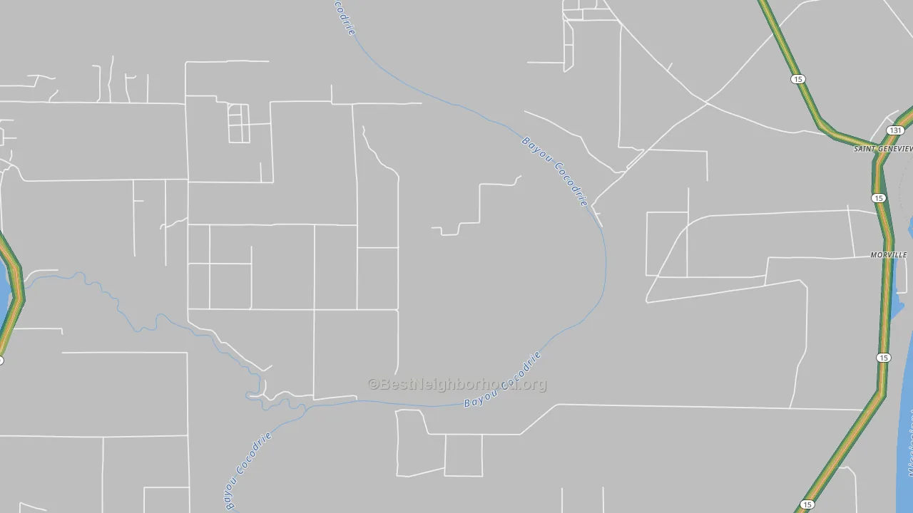 Morville, LA Map of Noise Levels in Morville
