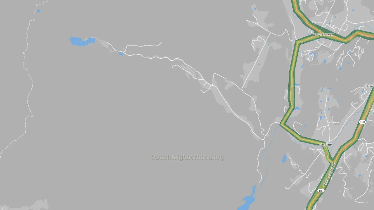 Moscow, VT Map of Noise Levels in Moscow