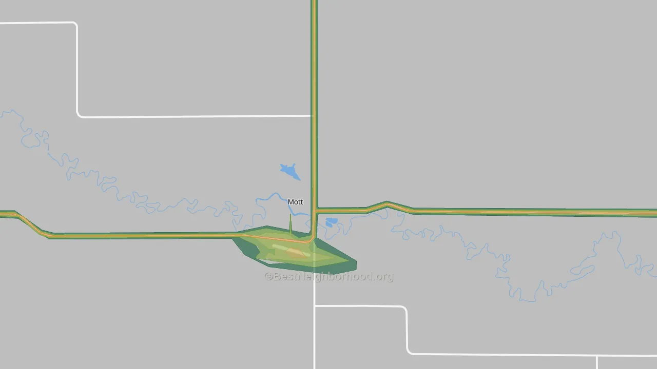 Mott, ND Map of Noise Levels in Mott