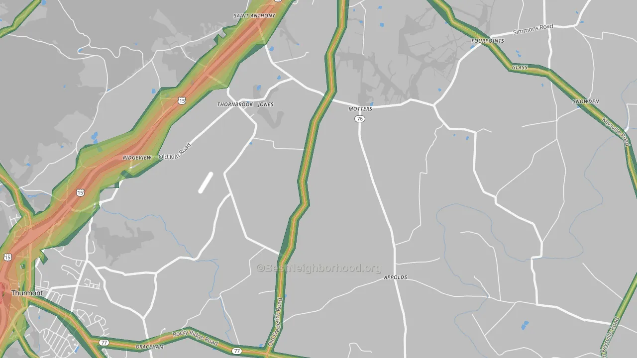 Motters, MD Map of Noise Levels in Motters