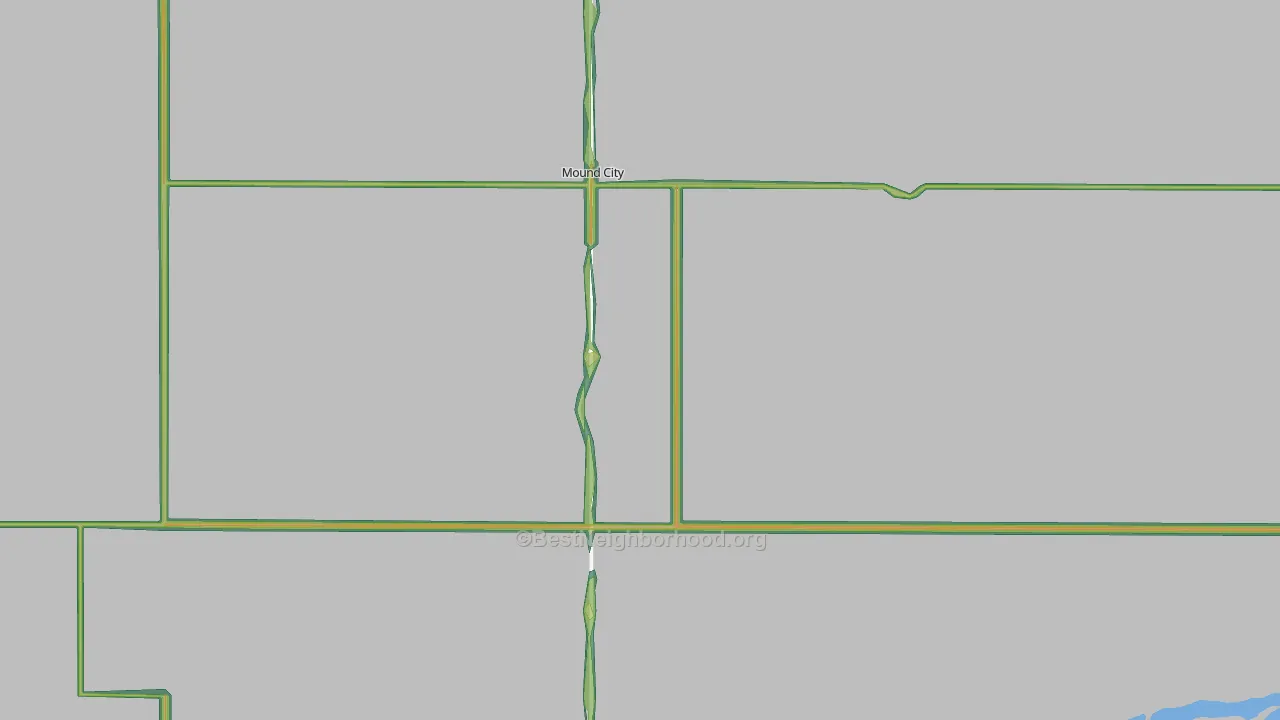 Mound City, SD Map of Noise Levels in Mound City