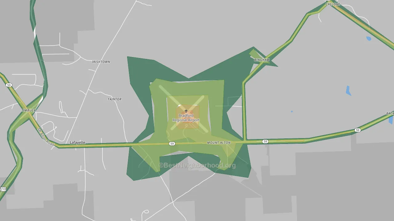 Mount Alton, PA Map of Noise Levels in Mount Alton