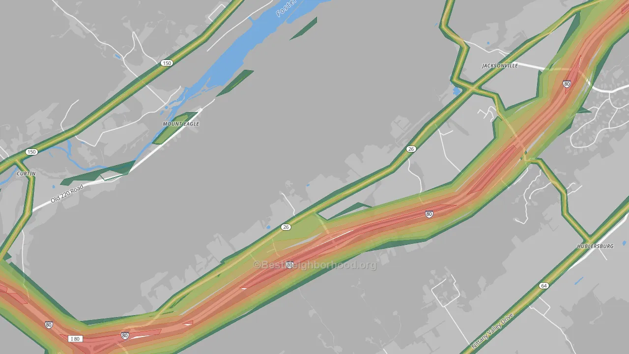 Mount Eagle, PA Map of Noise Levels in Mount Eagle