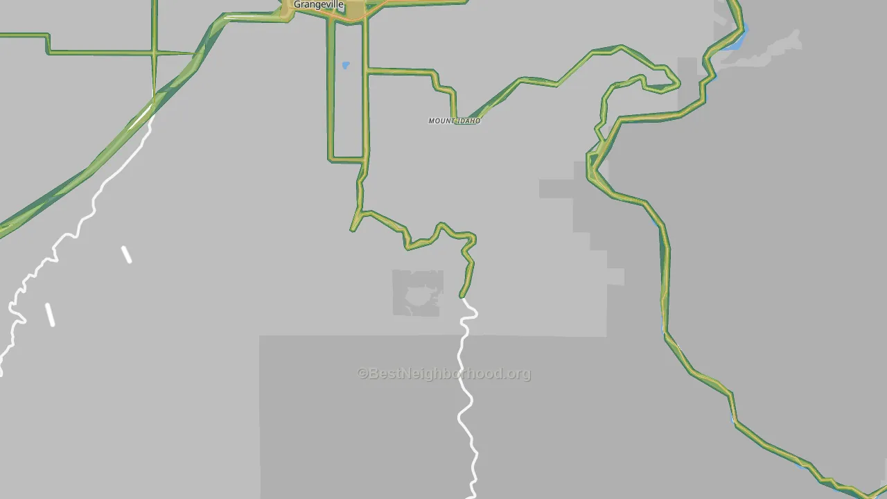 Mount Idaho, ID Map of Noise Levels in Mount Idaho